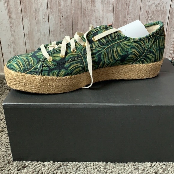 𝅺keds x Rifle Paper Triple Kick Palm Espadrilles - Picture 4 of 11